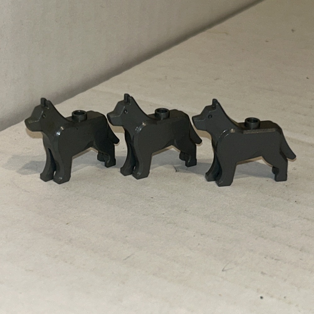 3 LEGO Gray Wolf The Grimm Grim Dog Minifigure Wild Animal Forest Harry Potter